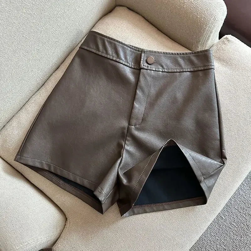 Shorts Verona – Couro Premium & Cintura Alta