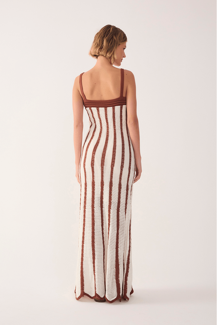 Vestido Tricot Bicolor