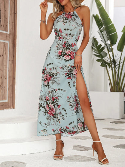 Vestido de Verão Floral Slim Fit