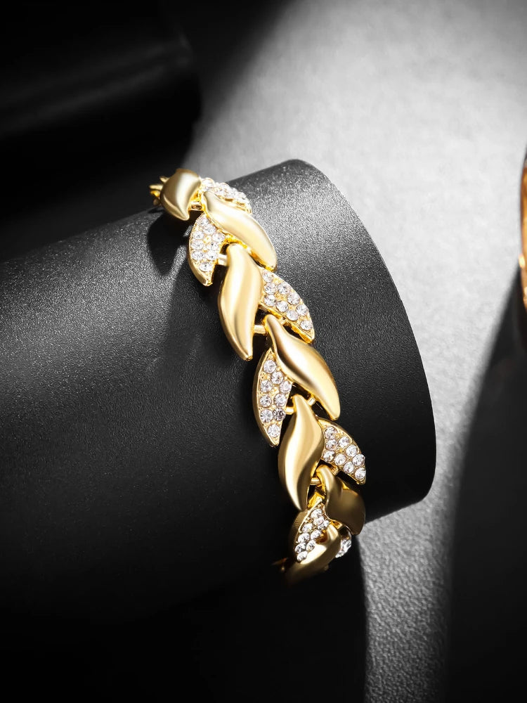 Pulseira Moissanite Dourada