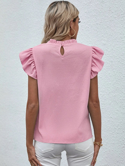 Blusa Capri – Babados & Elegância Minimalista