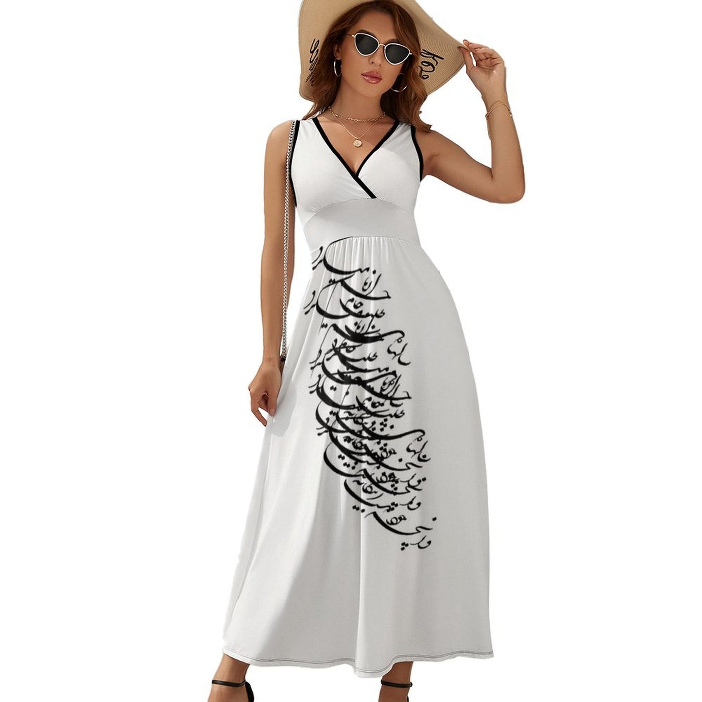 Vestido Feminino A-Line Estampado Ryvei