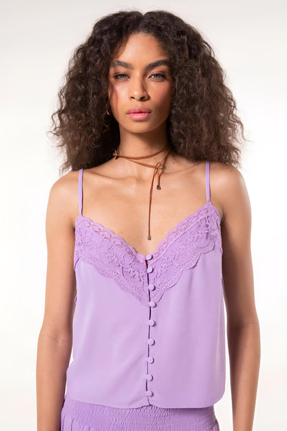 Blusa Regata com Renda RYVEI