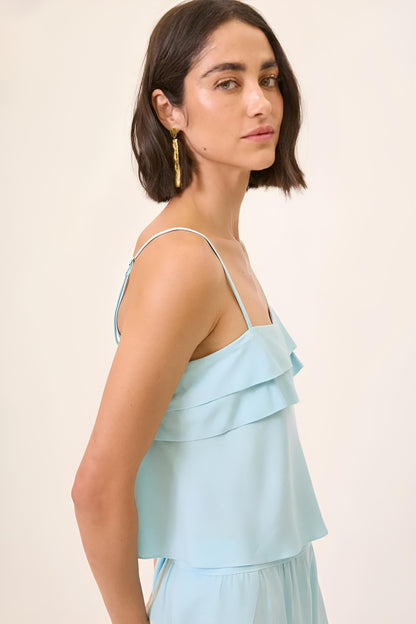 Blusa Regata com Babados RYVEI