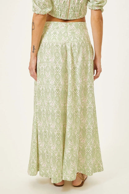 Saia Estampada Pérola Verde