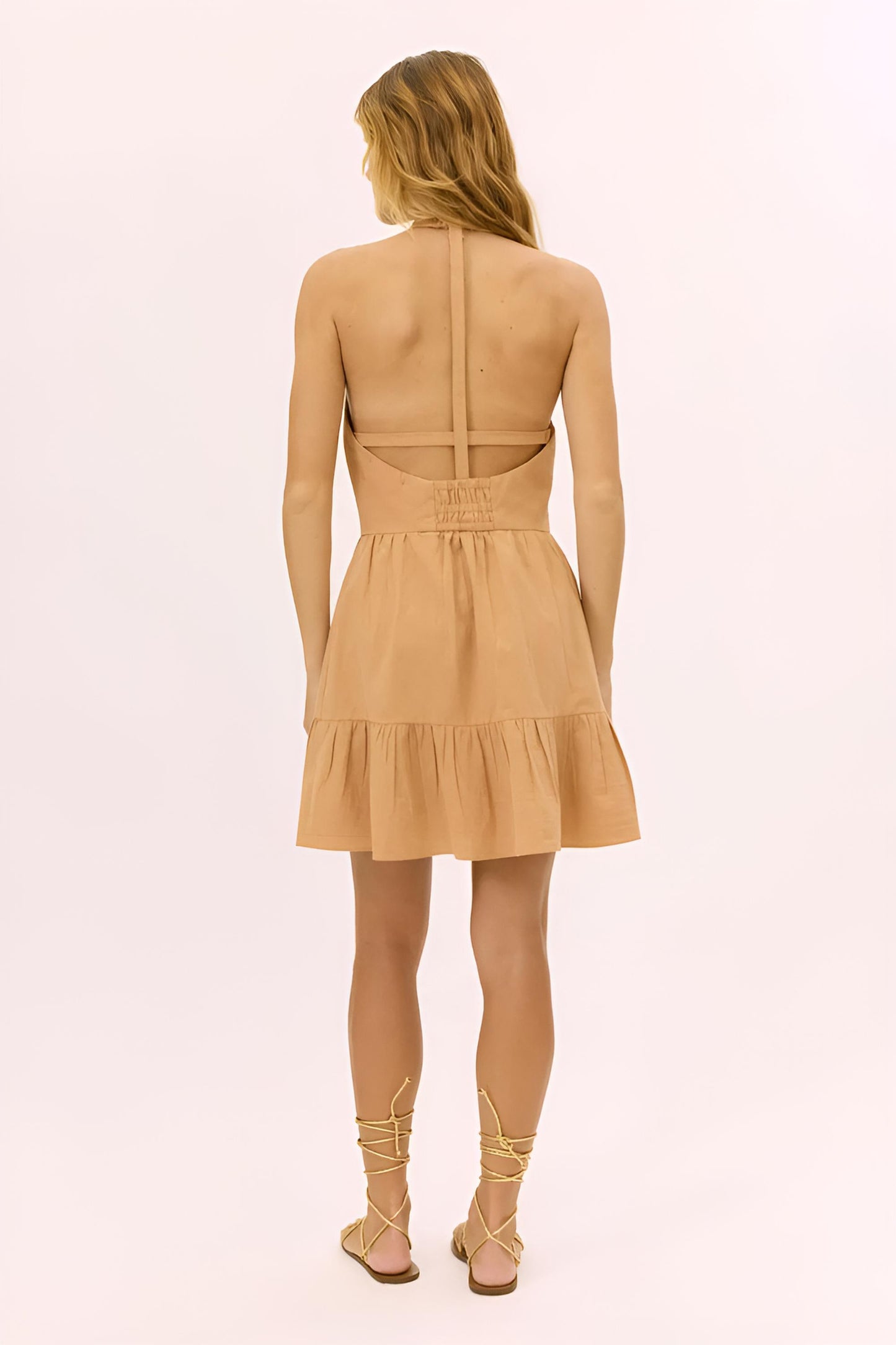 Vestido Curto Frente Única em Algodão