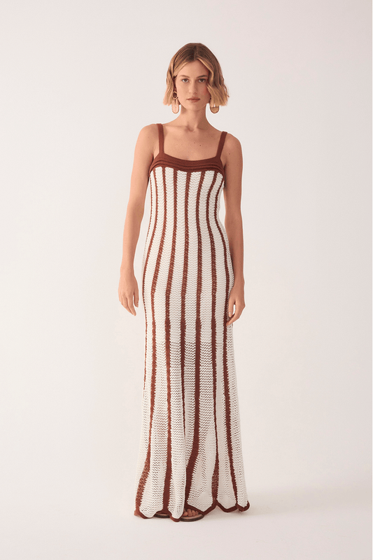 Vestido Tricot Bicolor